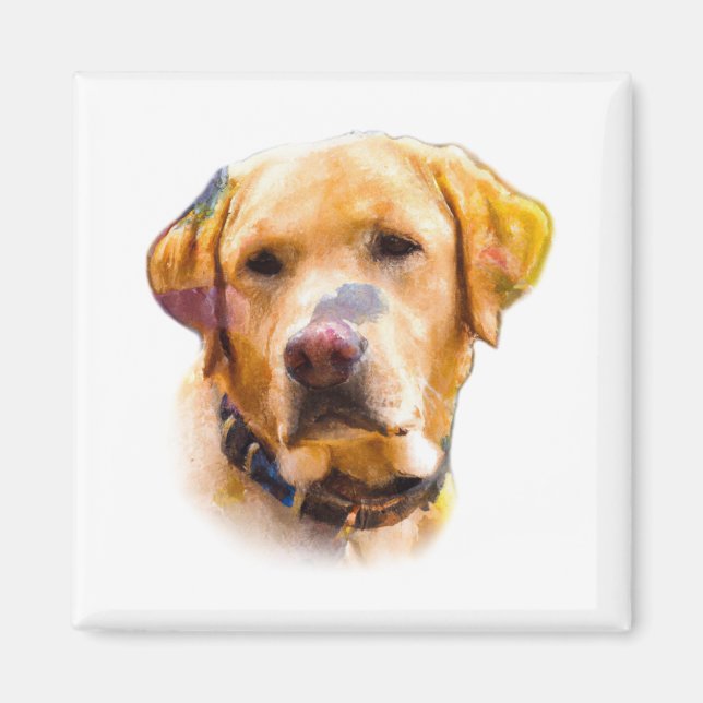 Imã Watercolor Labrador Retriever (Frente)