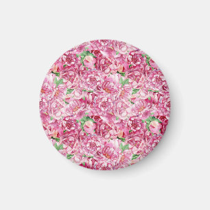 Imã Watercolor Pink Peonies