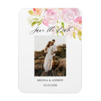 Watercolor Rose Bouquet Save The Date