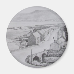 Imã Waterfoot, desenho de lápis de Antrim do condado