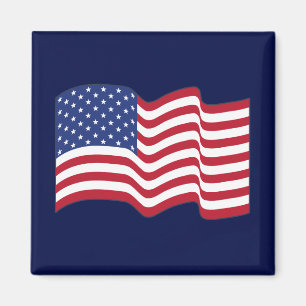 Imã Waving American Flag Magnet Gift