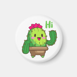 Imã Waving Cactus Magnet – Friendly Plant Face