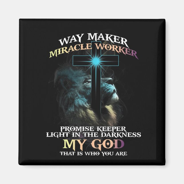 Imã Way Maker Miracle Worker Promise Keeper Light In D (Frente)