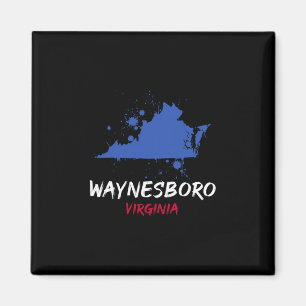 Imã Waynesboro Virgínia Va Mancha de Tinta Souvenir de