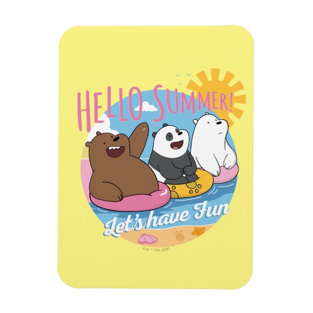 Ímã We Bare Bears - Hello Summer! Let's Have Fun (Vertical)