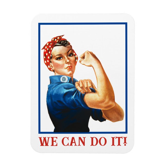 Ímã We Can Do It Rosie the Riveter Women Power WWII  (Vertical)