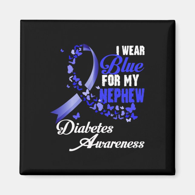 Imã Wear Blue For My Nephew T1d Diabetes Awareness Blu (Frente)