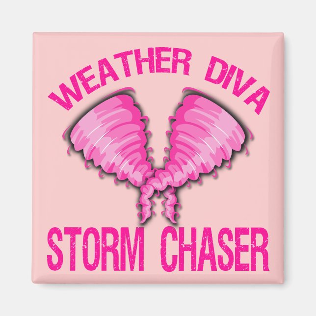 Imã Weather Diva Storm Chaser (Frente)