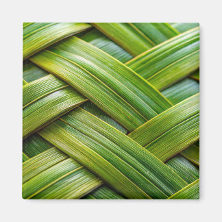 Imã Weave verde fresca de bambu