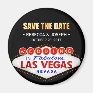 Imã Wedding no sinal de Las Vegas - economias do néon