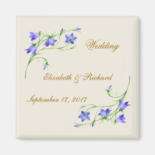 Imã Wedding. O Bluebell floresce o ímã