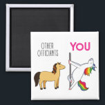 Imã Wedding Officiant Unicorn Funny Proposal<br><div class="desc">This funny unicorn magnet is the perfect proposal gift for your wedding officiant. It will always remind the recipient of the special day he/she got to marry you and your partner.</div>