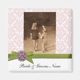 Imã Wedding Photo Magnet Favors Template