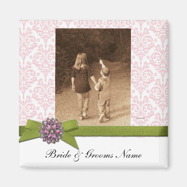 Imã Wedding Photo Magnet Favors Template (Frente)