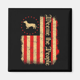 Imã Weenie O Povo 4 De Julho Bandeira Americana Dos EU