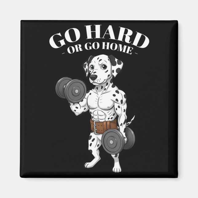 Imã Weightlifting Quotes, Go Hard, Train Hard Bodybuil (Frente)