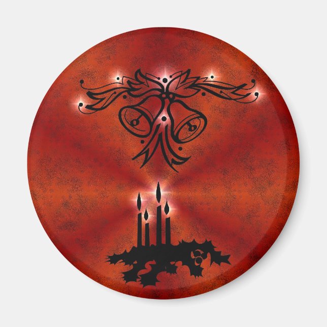 Imã Weihnachts Ornamente mit Sterne auf rot (Frente)