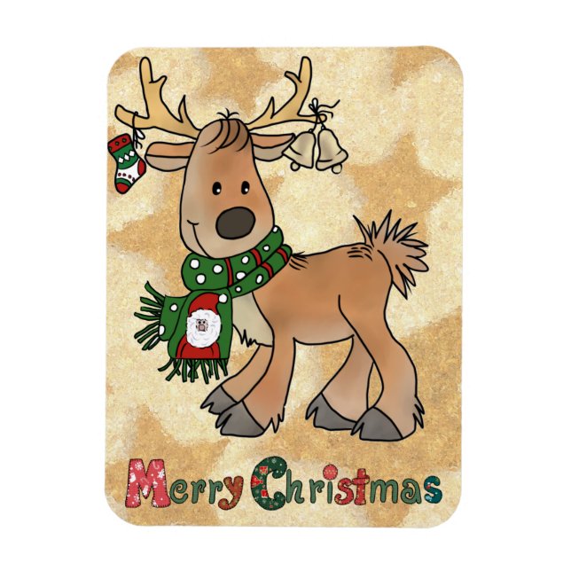 Ímã Weihnachtsren mit Sternen (Vertical)