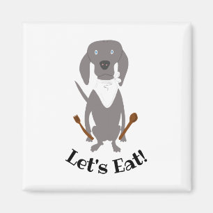 Imã Weim Chef Weimaraner Cinza Ghost Dog Cook
