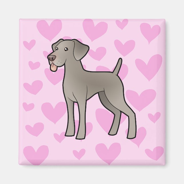 Imã Weimaraner Love (Frente)