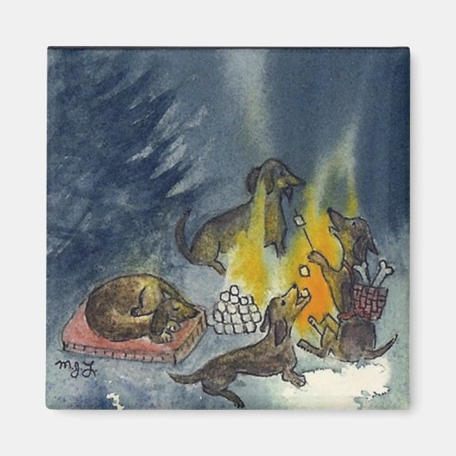 Imã Weiner Dogs Camp Out (Frente)