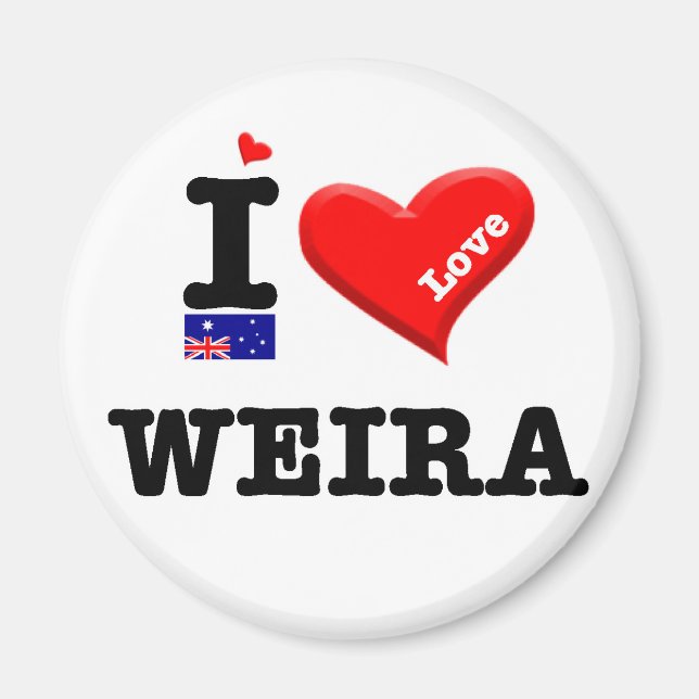 Imã WEIRA - I Love (Frente)