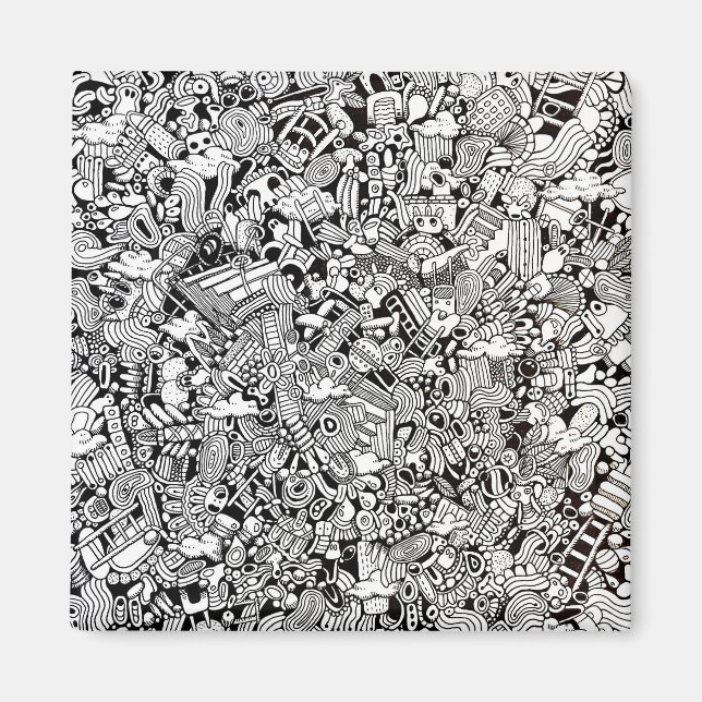 Imã Weird Shapes Detailed Cartoon (Frente)