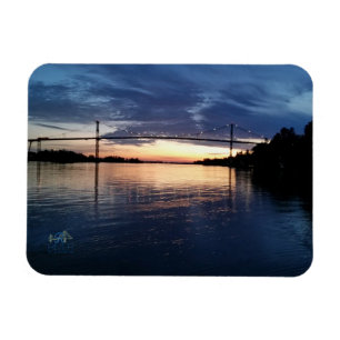 Ímã Wellesley Island Bridge Magneto sunset