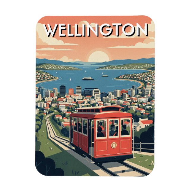 Ímã Wellington New Zealand Postcard (Vertical)