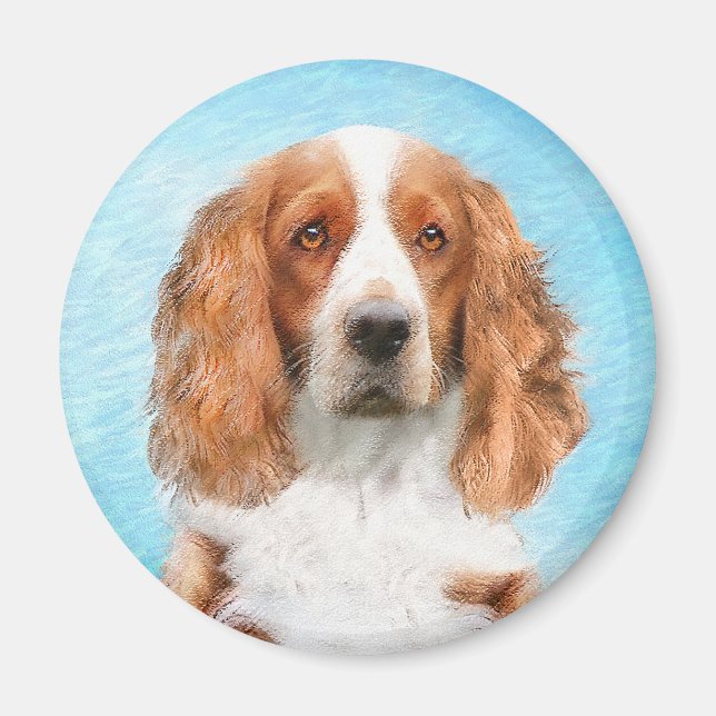 Imã Welsh Springer Spaniel Painting - Arte Original De (Frente)