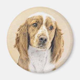 Imã Welsh Springer Spaniel Painting - Arte Original De