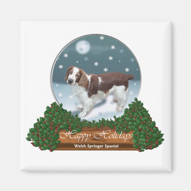 Imã Welsh Springer Spaniel presentes de Natal (Frente)