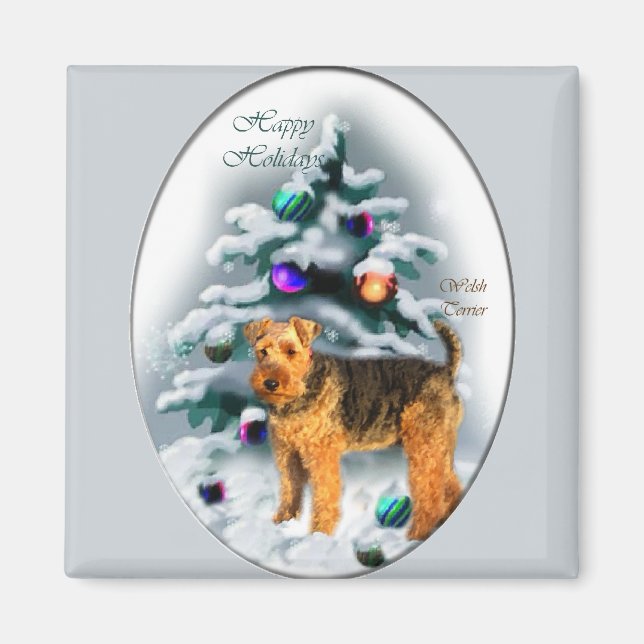 Imã Welsh Terrier Christmas Gifts (Frente)