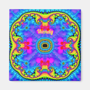 Imã WENDY ~ 3D Design Fractal Fluoro Shades Magnet