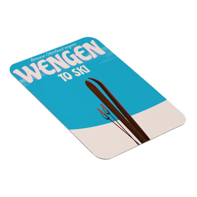 Ímã Wengen, Suíça, Cartaz de Esqui (Lado Direito)