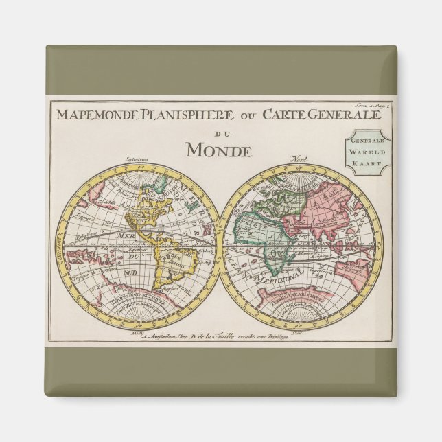 Imã Wereldkaart Mapemonde Daniel de Lafeuilledelete (Frente)
