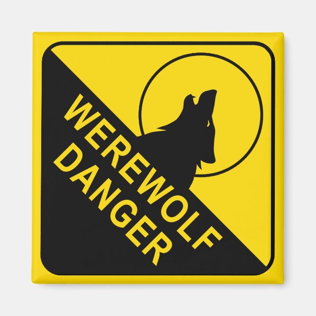 Imã Werewolf Square Magnet (Frente)