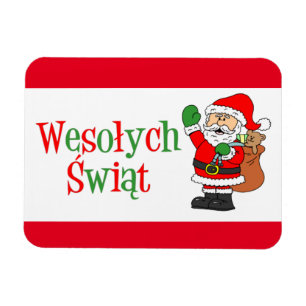 Ímã Wesolych Swiat Magnet de Natal Polonês