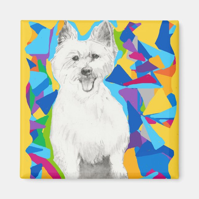 Imã West Highland Terrier Magnet (Frente)
