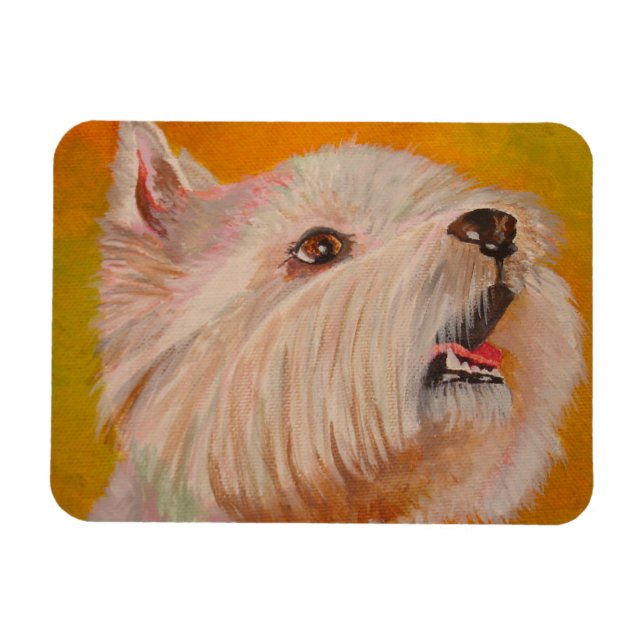 Ímã West Highland White Terrier Retrato (Horizontal)