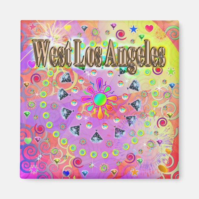 Imã West Los Angeles Lucky Ouro Magnet (Frente)