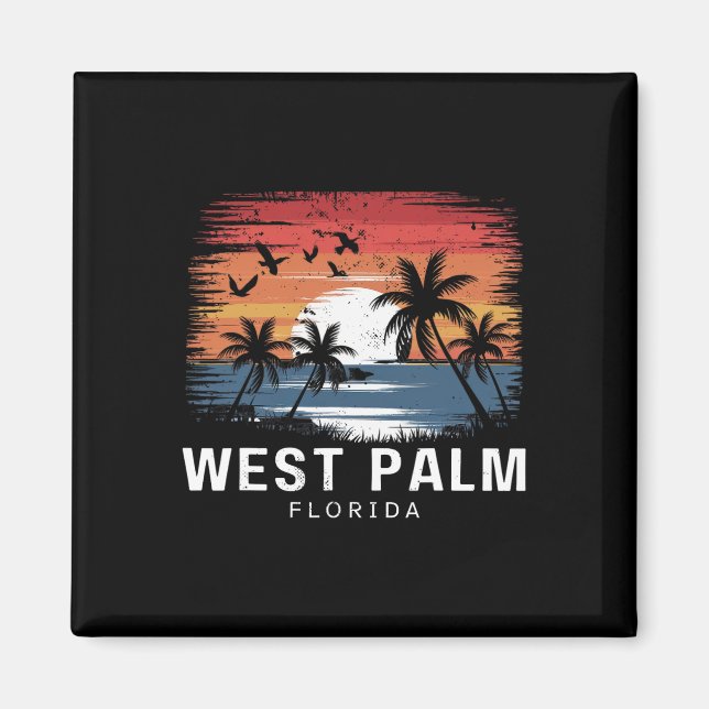 Imã West Palm Beach Flórida Surfando Surfista  (Frente)
