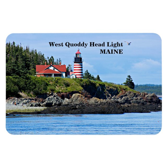 Ímã West Quoddy Head Light, Maine Premium Flexi Magnet (Horizontal)