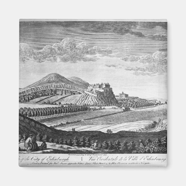 Imã West View of the City of Edimburgo, 1753 (Frente)