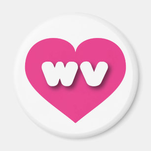 Imã West Virginia Hot Pink Heart - Amor