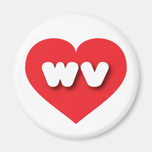 Imã West Virginia Red Heart - amor