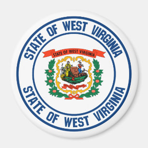 Imã West Virginia Round Emblem