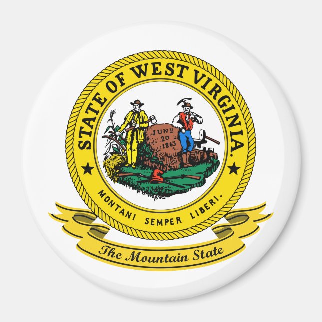 Imã West Virginia Seal (Frente)