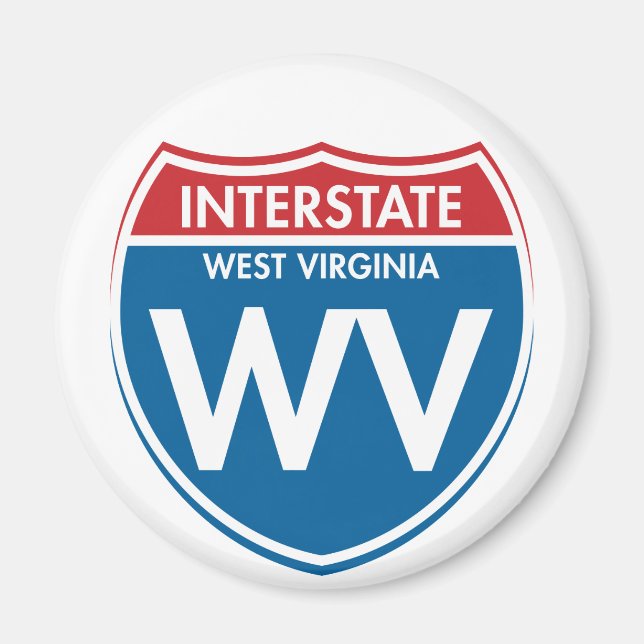 Imã West Virginia WV (Frente)