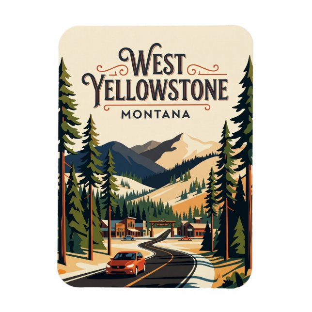 Ímã West Yellowstone EUA (Vertical)